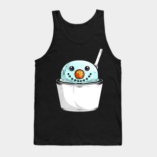 Snowman In A Cup Of Ice Cream For Christmas Tank Top